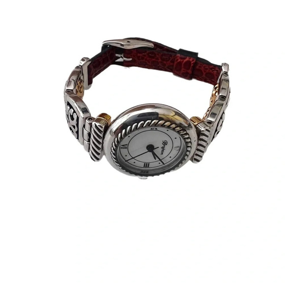 Brighton Camden 2-Tone Reversible Watch.  Black & Brown with new battery - Picture 10 of 10